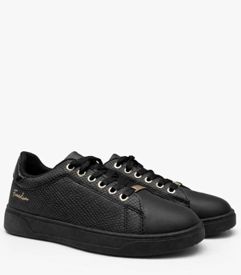 Μαύρο sneaker με χρυσές λεπτομέρειες