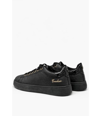 Μαύρο sneaker με χρυσές λεπτομέρειες
