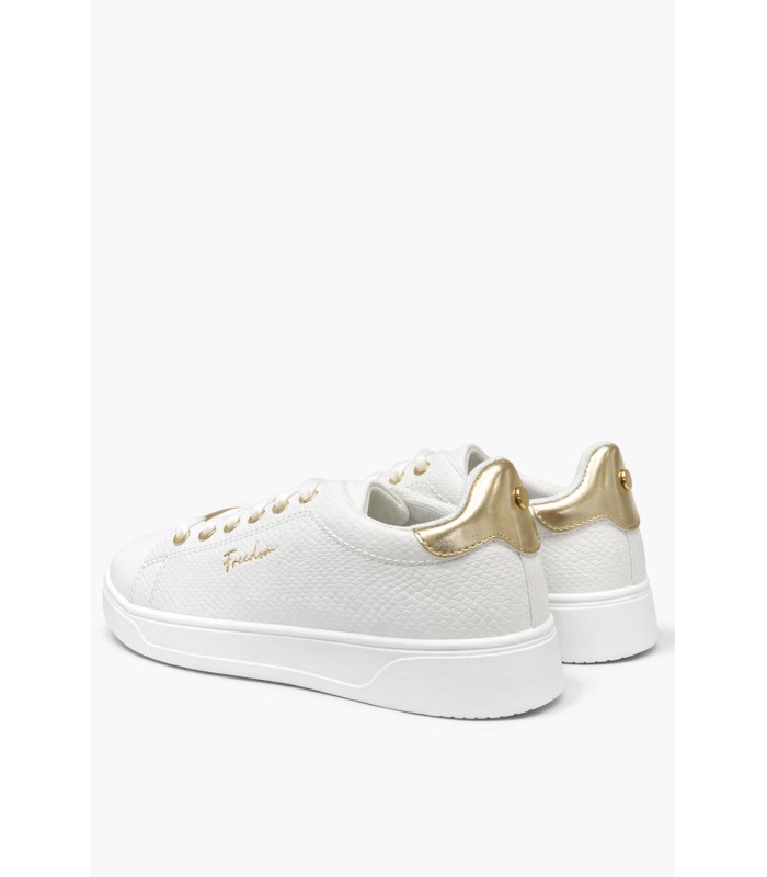 Λευκό sneaker με χρυσές λεπτομέρειες