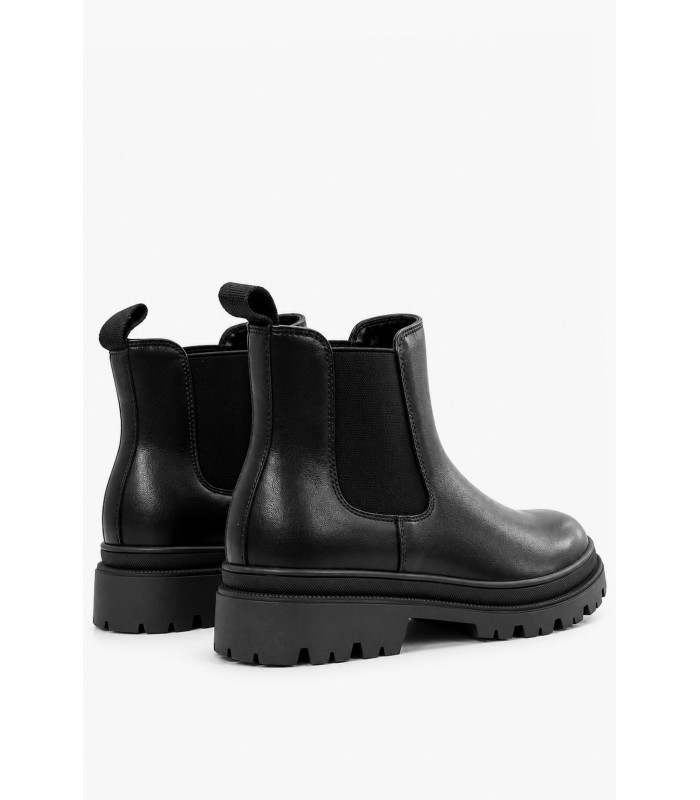 Μαύρα ανδρικά Chelsea boots με τρακτερωτή σόλα