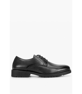 Μαύρα ανδρικά παπούτσια formal με chunky σόλα