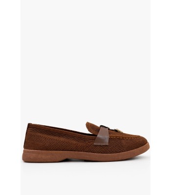 Κάμελ loafer με διάτρητο σχέδιο
