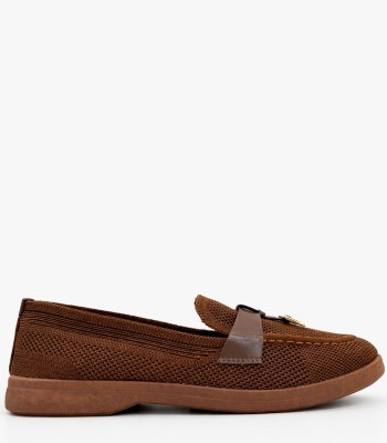 Κάμελ loafer με διάτρητο σχέδιο