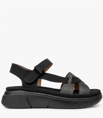 Μαύρο flatform με χιαστί σχέδιο και λευκή σόλα