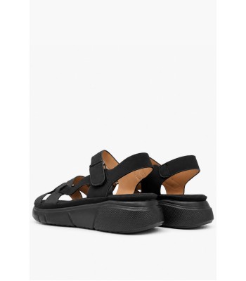 Μαύρο flatform με χιαστί σχέδιο και λευκή σόλα