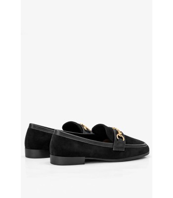 Μαύρο loafer με μεταλλικό διακοσμητικό