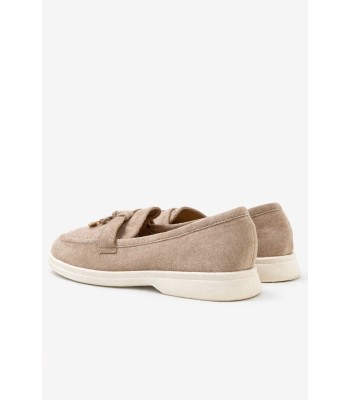 Μπεζ loafer με διακοσμητικό μεταλλικό στοιχείο