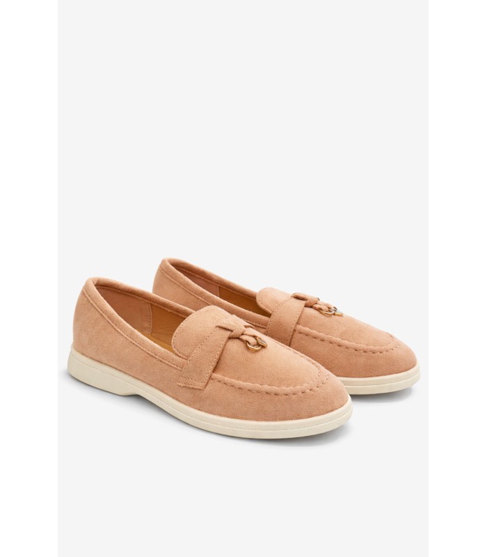 Ροζ loafer με διακοσμητικό μεταλλικό στοιχείο