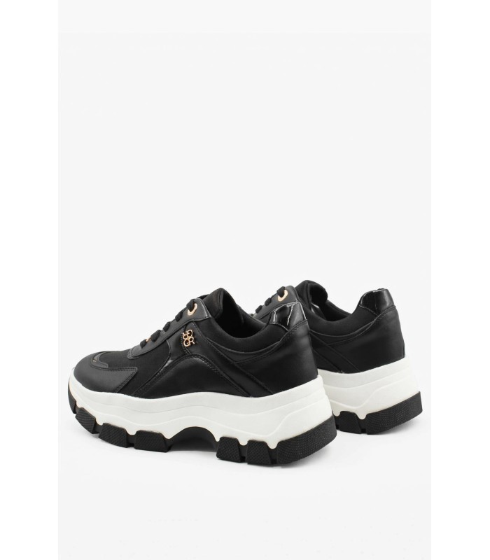 Μαύρο γυναικείο chunky sneaker με λευκή σόλα