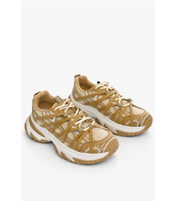 Μπεζ sneaker chunky με σχέδια και ενισχυμένη σόλα