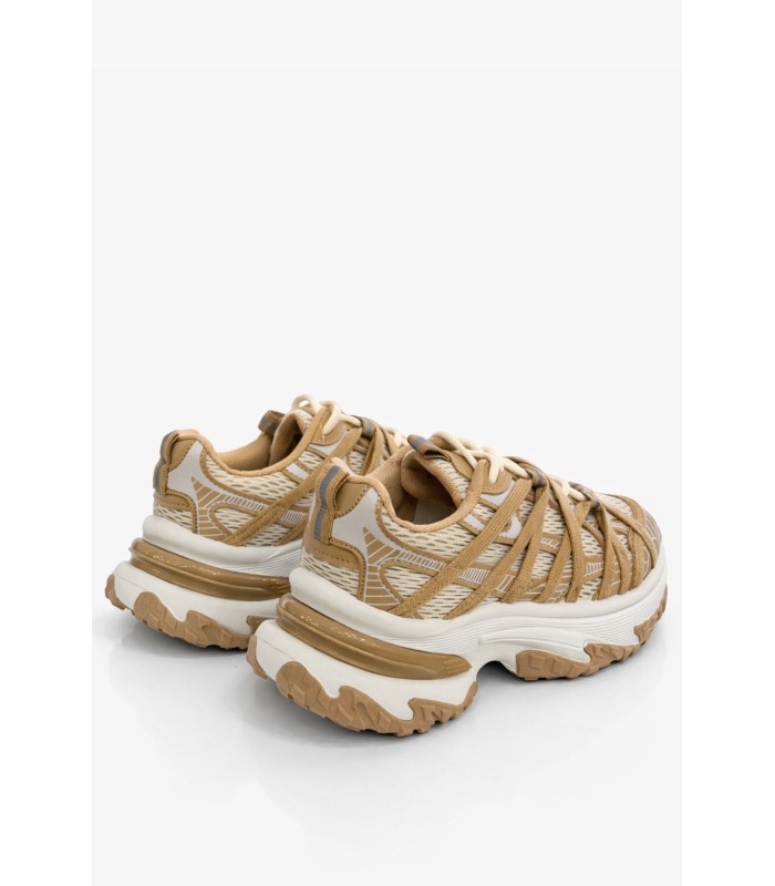 Μπεζ sneaker chunky με σχέδια και ενισχυμένη σόλα