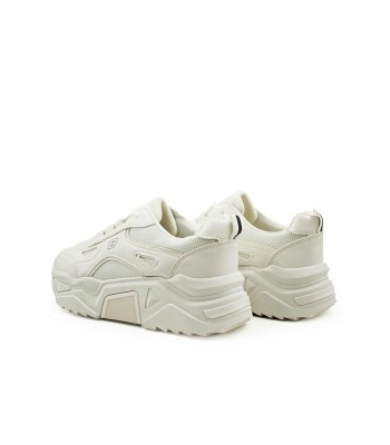 Λευκά chunky sneakers γυναικεία με χοντρή σόλα και sporty design