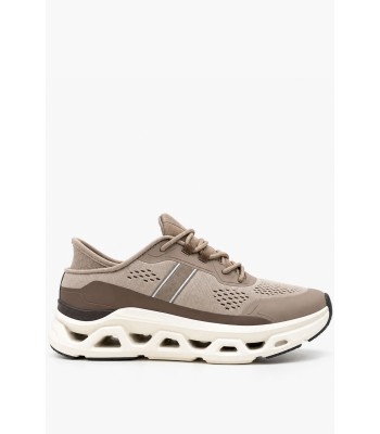 Χακί chunky sneakers με διάτρητο σχέδιο