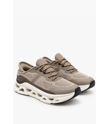 Χακί chunky sneakers με διάτρητο σχέδιο