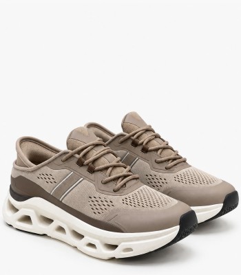 Χακί chunky sneakers με διάτρητο σχέδιο