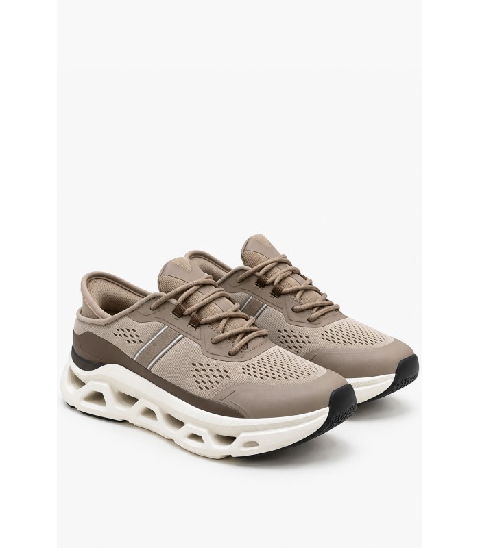 Χακί chunky sneakers με διάτρητο σχέδιο