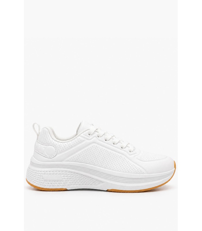 Λευκά sneakers με running σχεδιασμό και ανατομική σόλα