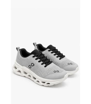 Γκρι sneakers με running σχεδιασμό και ιδιαίτερη σόλα
