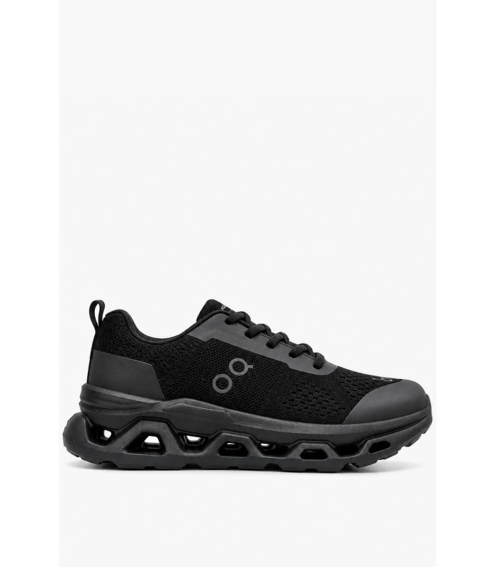 Μαύρα sneakers με running σχεδιασμό και ιδιαίτερη σόλα