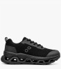 Μαύρα sneakers με running σχεδιασμό και ιδιαίτερη σόλα