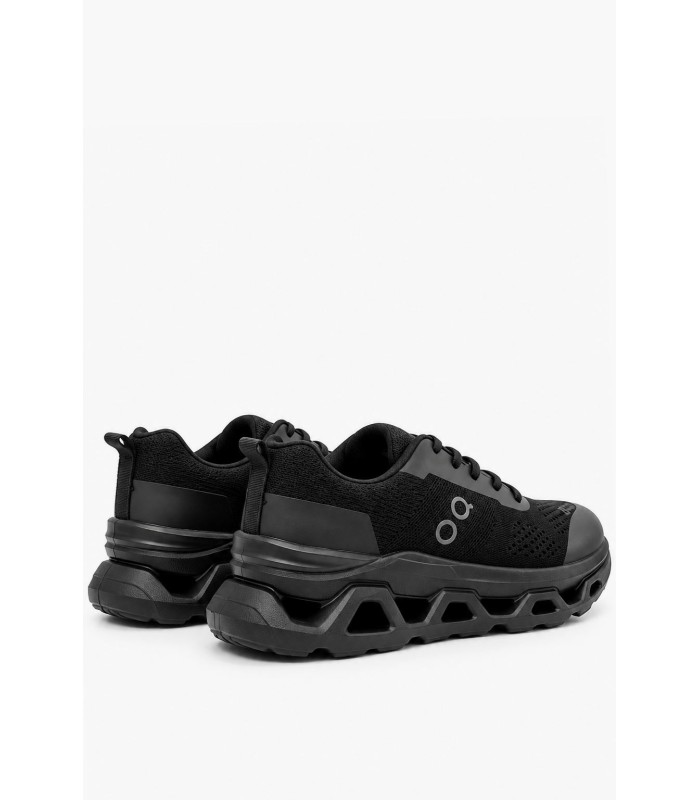 Μαύρα sneakers με running σχεδιασμό και ιδιαίτερη σόλα