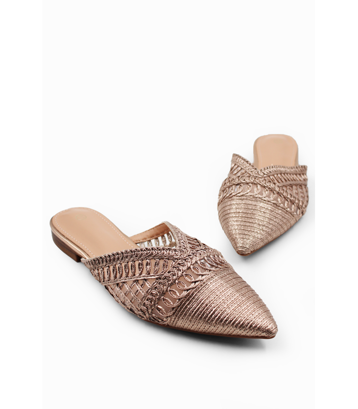 Σαμπανιζέ μυτερά mules