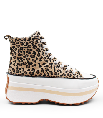 Γυναικεία chunky sneakers σε λεοπάρ χρώμα 