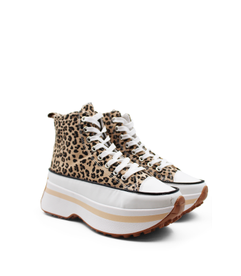 Γυναικεία chunky sneakers σε λεοπάρ χρώμα 