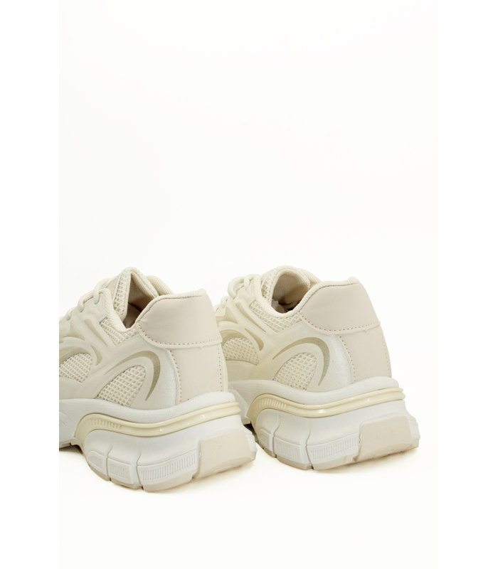 Sneakers μπεζ με chunky σόλα