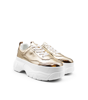 Χρυσά sneakers με χοντρή chunky σόλα