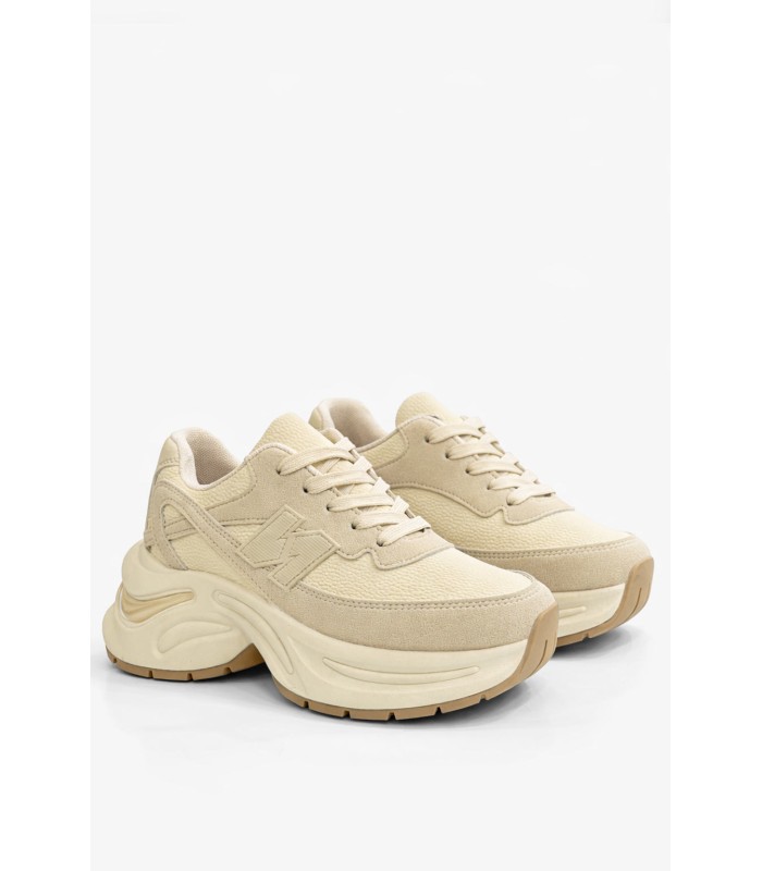 Μπεζ sneaker με chunky σόλα και αθλητικό σχεδιασμό