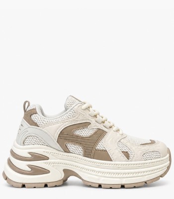 Μπεζ chunky sneakers με χοντρή σόλα
