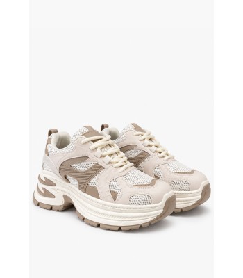 Μπεζ chunky sneakers με χοντρή σόλα