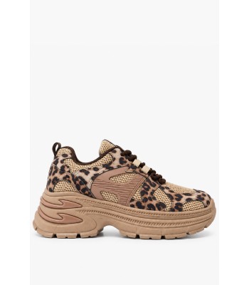 Leopard chunky sneakers με χοντρή σόλα