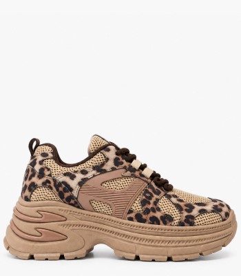Leopard chunky sneakers με χοντρή σόλα