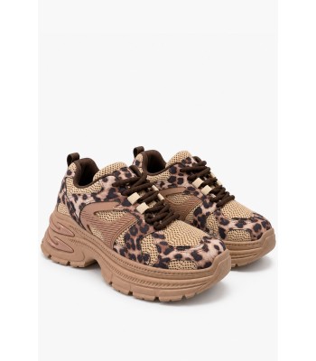 Leopard chunky sneakers με χοντρή σόλα