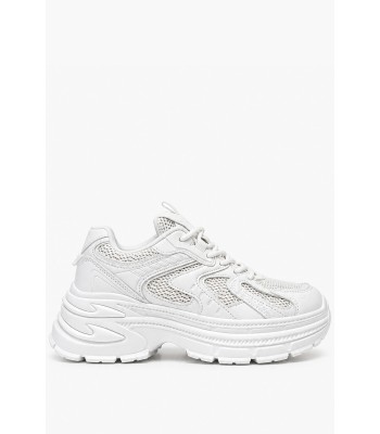 Λευκά chunky sneakers με χοντρή σόλα