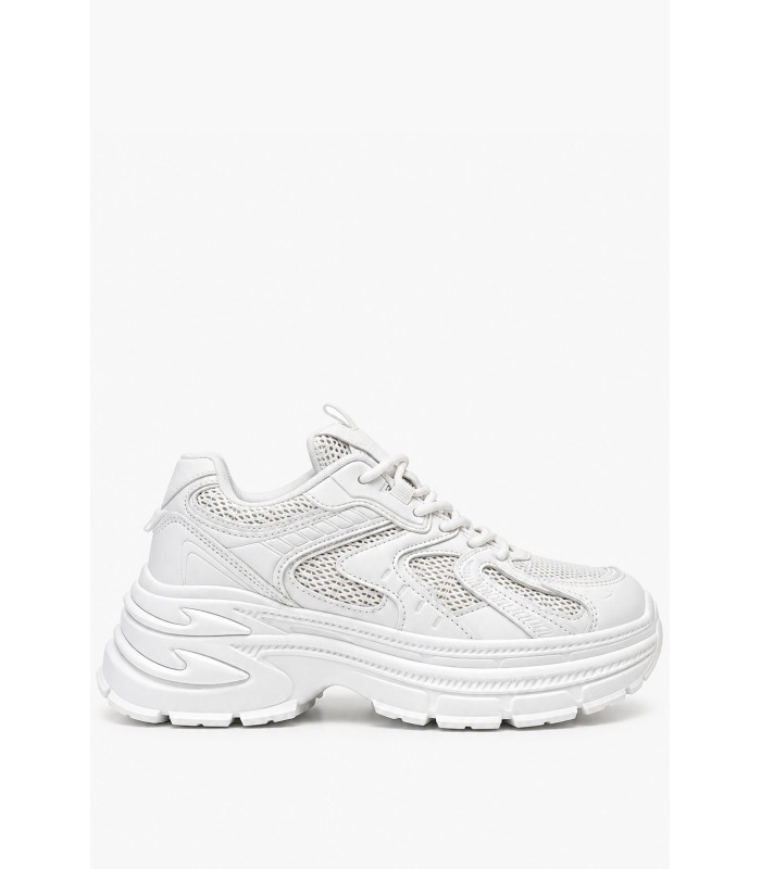 Λευκά chunky sneakers με χοντρή σόλα