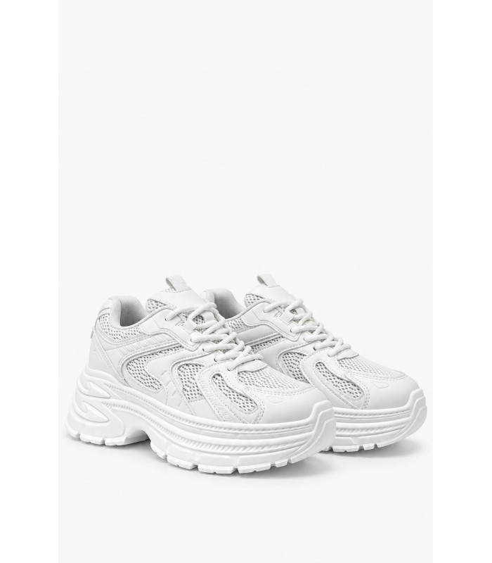 Λευκά chunky sneakers με χοντρή σόλα