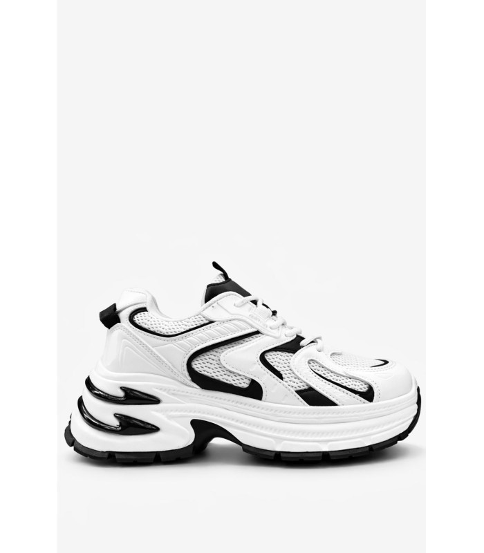 Λευκό chunky sneaker με μαύρες λεπτομέρειες