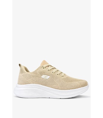 Μπεζ sneaker με mesh υφή