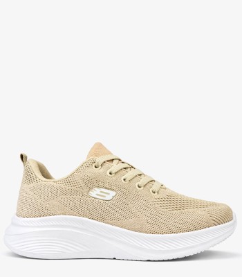Μπεζ sneaker με mesh υφή