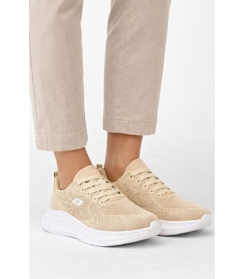 Μπεζ sneaker με mesh υφή