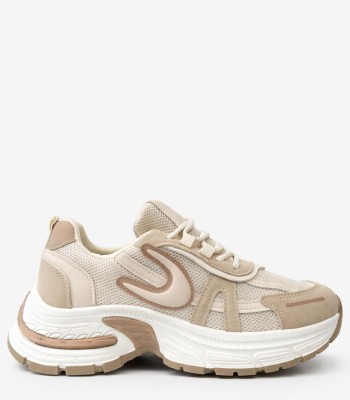 Μπεζ sneaker με chunky σόλα