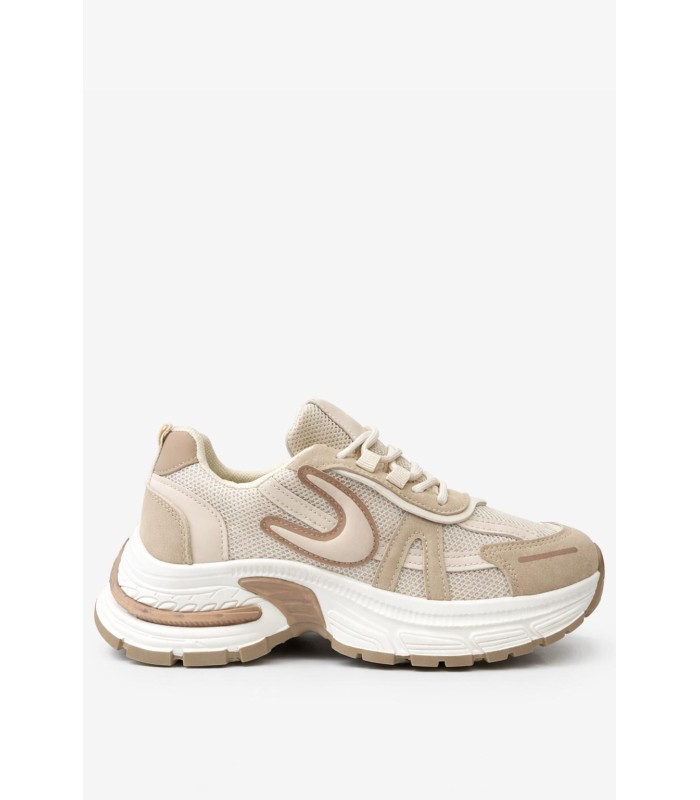 Μπεζ sneaker με chunky σόλα