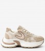 Μπεζ sneaker με chunky σόλα