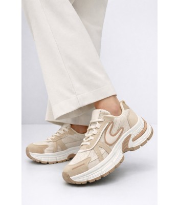 Μπεζ sneaker με chunky σόλα