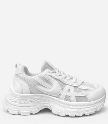 Λευκό sneaker με chunky σόλα