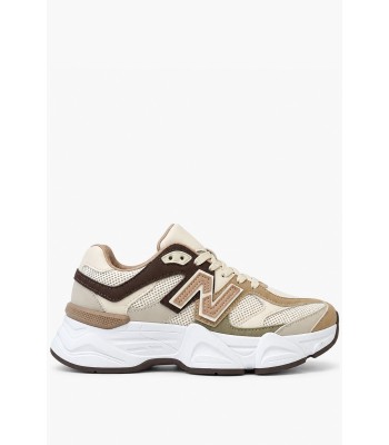 Μπεζ sneakers με chunky σόλα και καφέ λεπτομέρειες