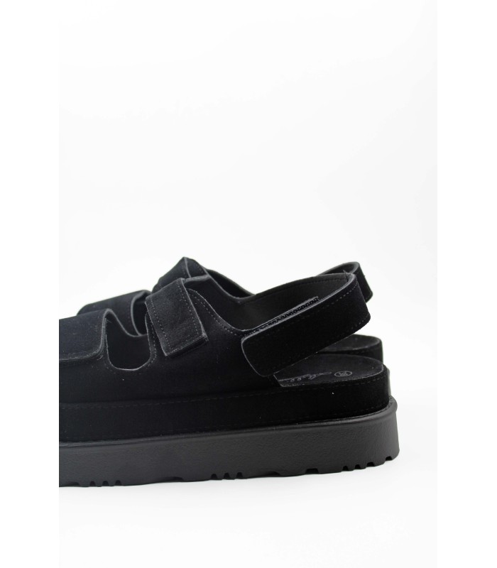 Flatform σε μαύρο χρώμα με αυτοκόλλητα κλεισίματα και ανατομική εφαρμογή